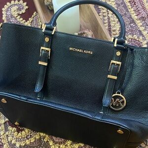 Michael Kors Black Pebbled Leather Tote